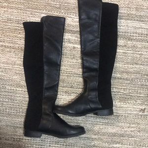 Black knee high boots